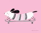 Pink Dog Art Print