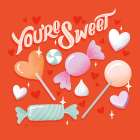 Sweet Hearts V Art Print