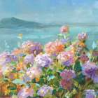 Beach Hydrangeas Art Print
