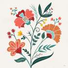 Floral Style II Art Print