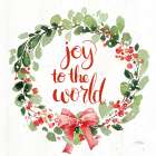 Celebrate the Season Wreath I Art Print