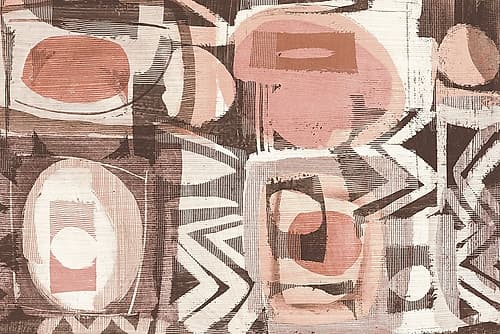 Graphic Abstract III Blush Art Print