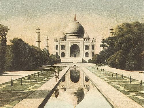Taj Mahal Postcard I Nature Print