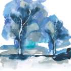 Blue Impasto IV Art Print