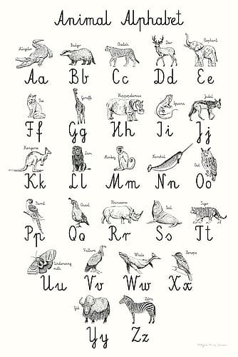 Animal Alphabet Kids Print