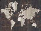 Old World Map Dark Neutral Crop Art Print