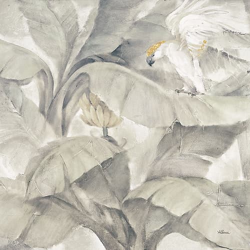 Tropical Canopy II Neutral Gold Sq Art Print