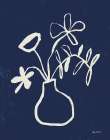 Floral Sketch I Navy Art Print