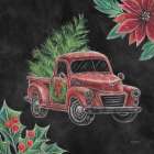 Christmas Chalk Truck IV Art Print
