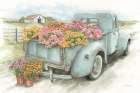Truck with Flowers Art Print