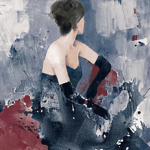 Beautiful Gaze I Blue Art Print