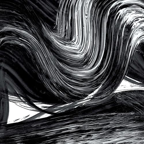 Swirl III BW Minimalist Print