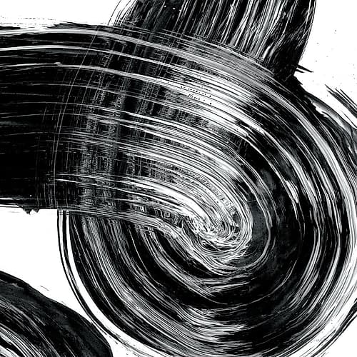 Swirl IV BW Minimalist Print