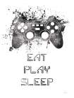 Gamer Splash III Play BW Art Print