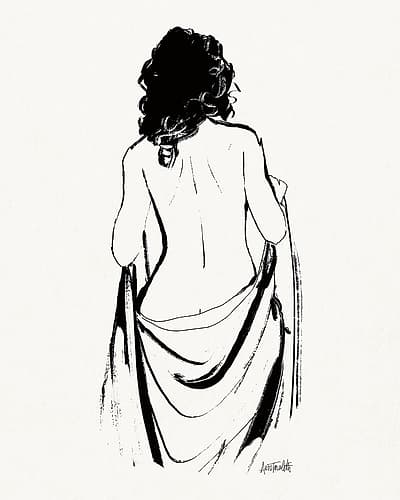 Sketched Nudes III Figurative Print