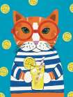 Seasonal Cat I Art Print