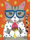 Seasonal Cat III Art Print
