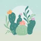 Cactus Garden IV Art Print