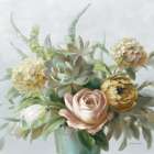 Natural Elegance Fall on Grey no Texture Crop Art Print