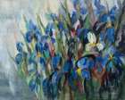 Blue Irises Art Print