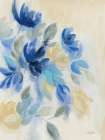 Sapphire Blue Floral I Art Print