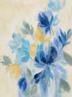 Sapphire Blue Floral II Art Print