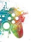 Gamer Splash VII Bright Art Print