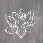Lotus on Silver Art Print