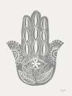 Hamsa II Silver Art Print