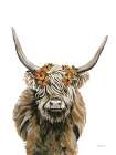 Harvest Cow Floral Art Print