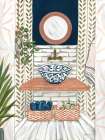 Boho Chic Bath II Bathroom Art Print