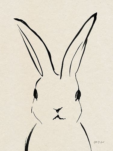 Bunny Portrait Minimalist Print