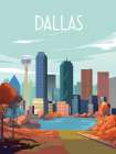 City Sights Dallas Art Print