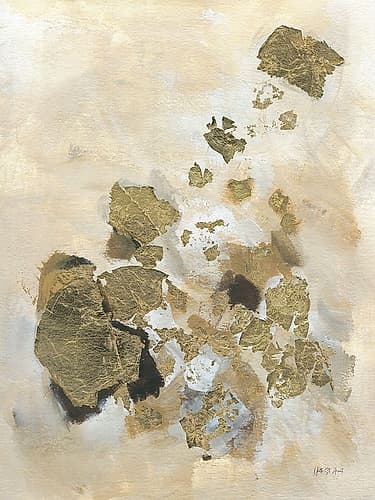 Gold Leaf Abstract Abstract Art Print