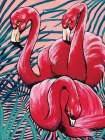 Tropical Paradise Flamingos Art Print