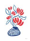 Floral in Plaid I Art Print