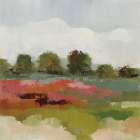 Burgundy and Sage Landscape I Art Print
