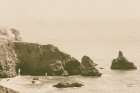Passing Through Cove Sepia Art Print