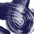 Swirl IV Navy Art Print