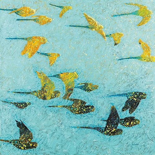 Gilded Flight Abstract Art Print