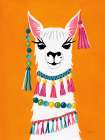 Festive Llama Art Print
