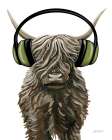 Music Cow Art Print