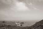 When Sea Becomes Sky BW Art Print