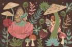 Floralscape Fairies I Dark Art Print