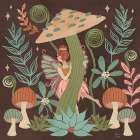 Floralscape Fairies III Dark Art Print