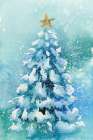 Woodland Christmas Tree Art Print