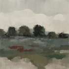 Burgundy and Sage Landscape I Moody Art Print