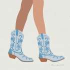 Cowgirly I Blue Art Print