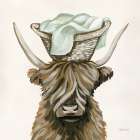 Highland Cow Laundry Basket Art Print