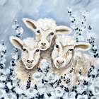 Sheep in the Meadow Art Print